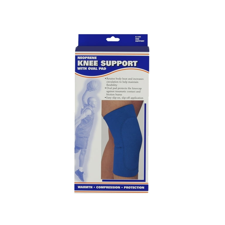 OTC Neoprene Knee Support - Oval Pad, Blue, Small 