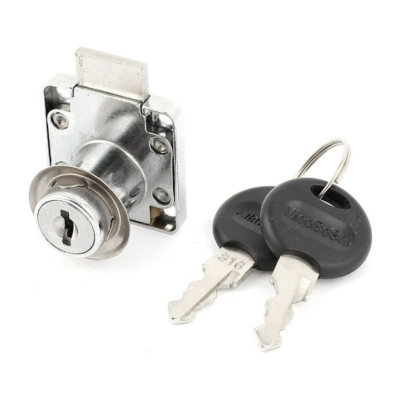 Home 20mm High Cylinder Metal Mailbox Drawer Lock 2 Keys
