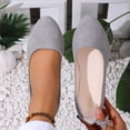 thumbnail image 2 of Wensltd Women Solid Color Comfy Slip On Ballet Flats Wide Width Pointed Toe Lightweight Casual Shoes, 2 of 8