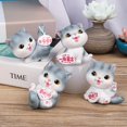 thumbnail image 3 of Miniature Cat Decorative Adorable Practical Miniature Cartoon Lucky Cat Ornament Desktop Decoration, 3 of 5