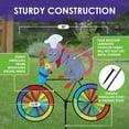 thumbnail image 3 of Bike Spinner Rat 30" – Quirky Rodent Design, Weather-Resistant Outdoor Decor, Durable & Lightweight for Patios, Yards, and Gardens - Eye-Catching Wind Spinner with Rotating Wheels, 3 of 6