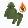 thumbnail image 2 of Gibobby Toddler Baby Boys Fall Winter Outfits Long Sleeve Sweatshirts Pants 2Pcs Clothes Set 6 12 Months 2T 3T 4T 5T 6T 7T Kids Winter Warm Outfit(4-5 Years,Green), 2 of 4