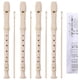 thumbnail image 1 of SANNIX Paquete de 4 instrumentos grabadores, grabador soprano estilo alemán de 8 agujeros para principiantes, grabador con varilla de limpieza, instrumento de música para estudiantes escolares (marfil, 1 of 3