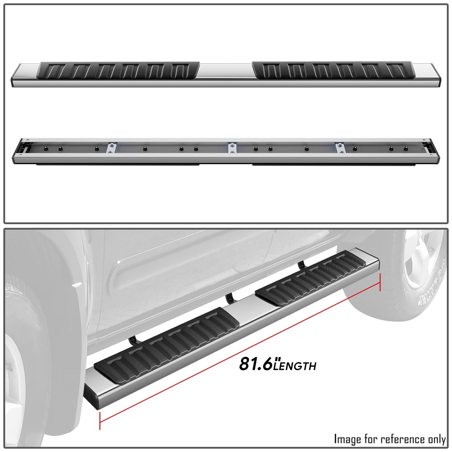 DNA Motoring for 05-24 Nissan Frontier Crew Cab 6" Side Step Nerf Bars Running Boards
