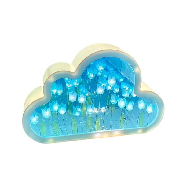 Lámpara de atmósfera de luz nocturna Billuyoard Flor de Mar de Nube Azul