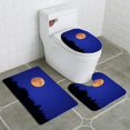 thumbnail image 1 of ABPHQTO Luna llena Juego de alfombras de baño de 3 piezas Alfombra de baño Alfombra de contorno y tapa de inodoro, 1 of 2