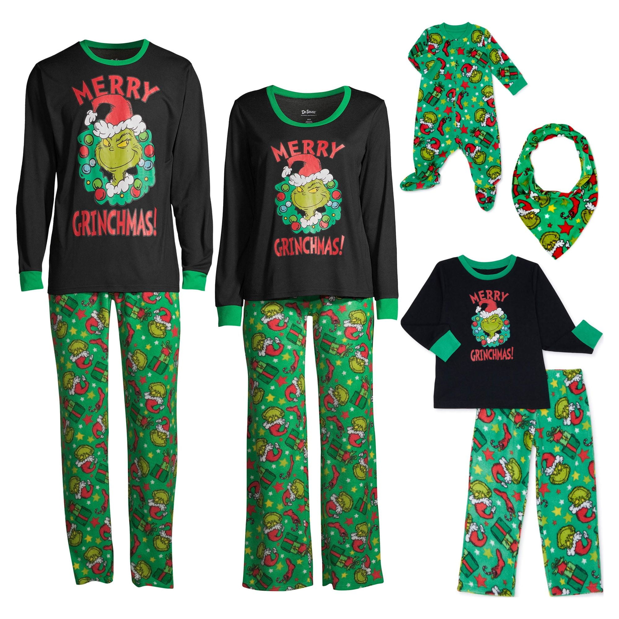 Dr. Seuss the Grinch Matching Family Christmas Pajama Set 2 Piece