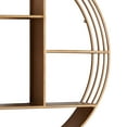 thumbnail image 4 of FirsTime & Co. Gold Brooklyn Wall Shelf, Modern, Painted, Round,Metal, 27.5 x 6 x 27.5 in, 4 of 7