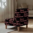 thumbnail image 5 of HELLHERO Dustproof Armless Accent Chair Soft Cover for Dining Room, Elastic Bottom Armless Accent Chair Cover, Merry Christmas Print, 5 of 8