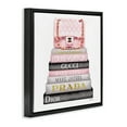 thumbnail image 3 of Stupell Industries Watercolor High Fashion Bookstack Beauty & Fashion Painting Black Floater Framed Canvas Art Print Wall Art, 25 x 25, 3 of 9