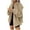 Khaki, variant on VEKDONE Waffle Knit Jackets for Women Long Sleeve Button Hoodie Coats Solid Loose Fit Shackets Jacket Oversized Lightweight Hooded Coat with Pockets
