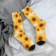 thumbnail image 5 of Haiem Vintage Marble Pattern Sunflower Pattern Crew Socks – Soft & Durable Moisture-wicking Socks, Stay-Up Fit for Business, Work, and Casual Wear Size 5-11, 5 of 6