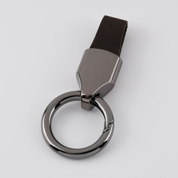 LLavero de coche de piel de vaca esmerilada, sencillo, ligero, de lujo, para colgar en la cintura, llavero de cuero para mujer, pequeño colgante antipérdida