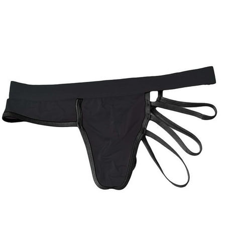 

Men Sexy Breathable Underwear Briefs Bikini Translucent Ice Silk Low-Rise Thong