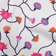 thumbnail image 1 of oneOone Georgette Viscose White Fabric Leaves & Clover Sewing Material Print Fabric By The Yard 42 Inch Wide, 1 of 6