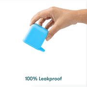 Omie Dip for OmieBox (2 pack) Leakproof Dip Containers with lids - food safe silicone - 4 ounces (Blue/Lime) by OmieLife