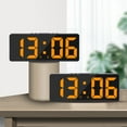 thumbnail image 6 of Christmas Gifts Liweisiy Digital Alarm Clock Simples Led Large Digital DisplayAlarm Clock Fully Functional Desktop Bedside Study Kitchen Clock Black Frame D5148 Orange 16*6.9*3.2Cm, 6 of 7