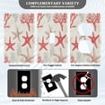 thumbnail image 3 of Yayeee Blank Wall Plate Cover 1-Gang 4.5"x2.7" Home Unused Decorative Outlet, Brown Starfish, 3 of 7