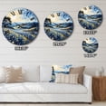 thumbnail image 4 of Designart "Blue Bonnets landscape Pointillism I" Floral Oversized Wall Clock, 4 of 5