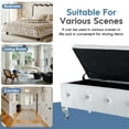 thumbnail image 6 of Aukfa Storage Ottoman Bench with Crystal Buttons for Bedroom,White, 6 of 6