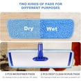 thumbnail image 2 of Professional Microfiber Mop Floor Cleaning System, Flat Mop with Stainless Steel Handle, Reusable Washable Mop Pads, 2 of 7