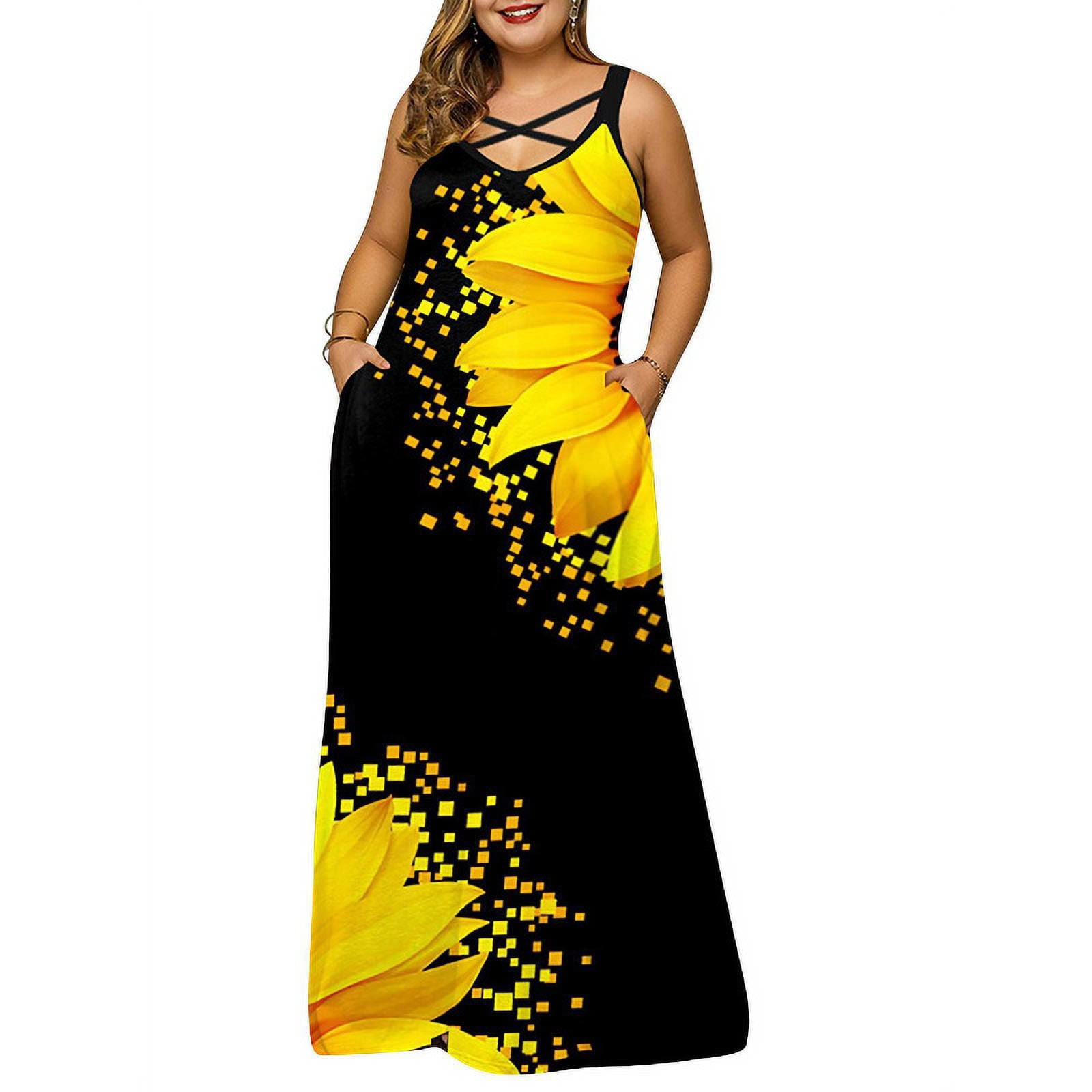 ELFINDEA Dresses for women 2023 Sleeveless Maxi Long Dress Summer Beach ...