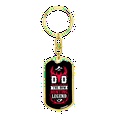 thumbnail image 4 of The Bow The Legend Stainless Steel or 18k Gold Premium Swivel Dog Tag Keychain, 4 of 8