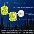 thumbnail image 2 of Gem Stone King 14K Yellow Gold Stud Earrings for Women Men 2.20 Ct Oval 8x6mm Yellow Lemon Quartz, 2 of 5