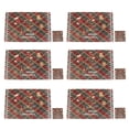 thumbnail image 1 of Manteles Individuales Y Posavasos De Mesa Antideslizantes De Pvc Para Navidad, 12 Uds., Decoración Navideña Que No Mancha sonducket HA042663-02, 1 of 6