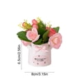thumbnail image 2 of Low-Maintenance Artificial Flower Bonsai with Ceramic Vase, Potted Floral Decor for Home Office Desk Easter Decor, Stylish Shelf Decoration and Table Centerpiece Easter Display, 3.1*2.5in, C, 2 of 6