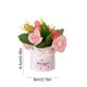 thumbnail image 3 of Bonsái de flores artificiales con maceta de cerámica para decoración del hogar u oficina, centro de mesa de bajo mantenimiento, estantería y decoración de escritorio, 3 of 5