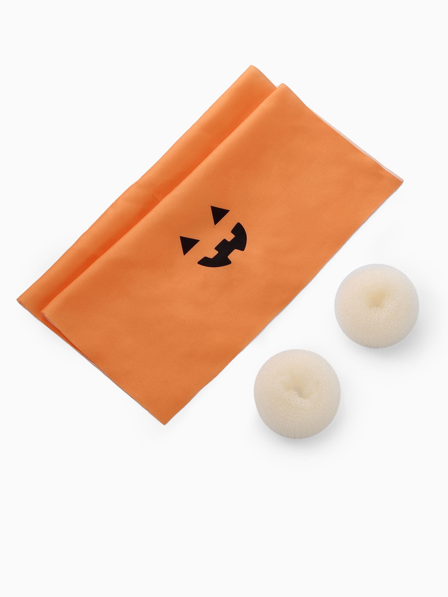 Way to Celebrate DIY Pumpkin Halloween Hair Buns Kit, 4 Pieces