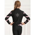 thumbnail image 4 of Doomiva Veste de Sport à Fermeture Éclair pour Filles, Manches Longues, Col Montant, Rose 12, 4 of 7