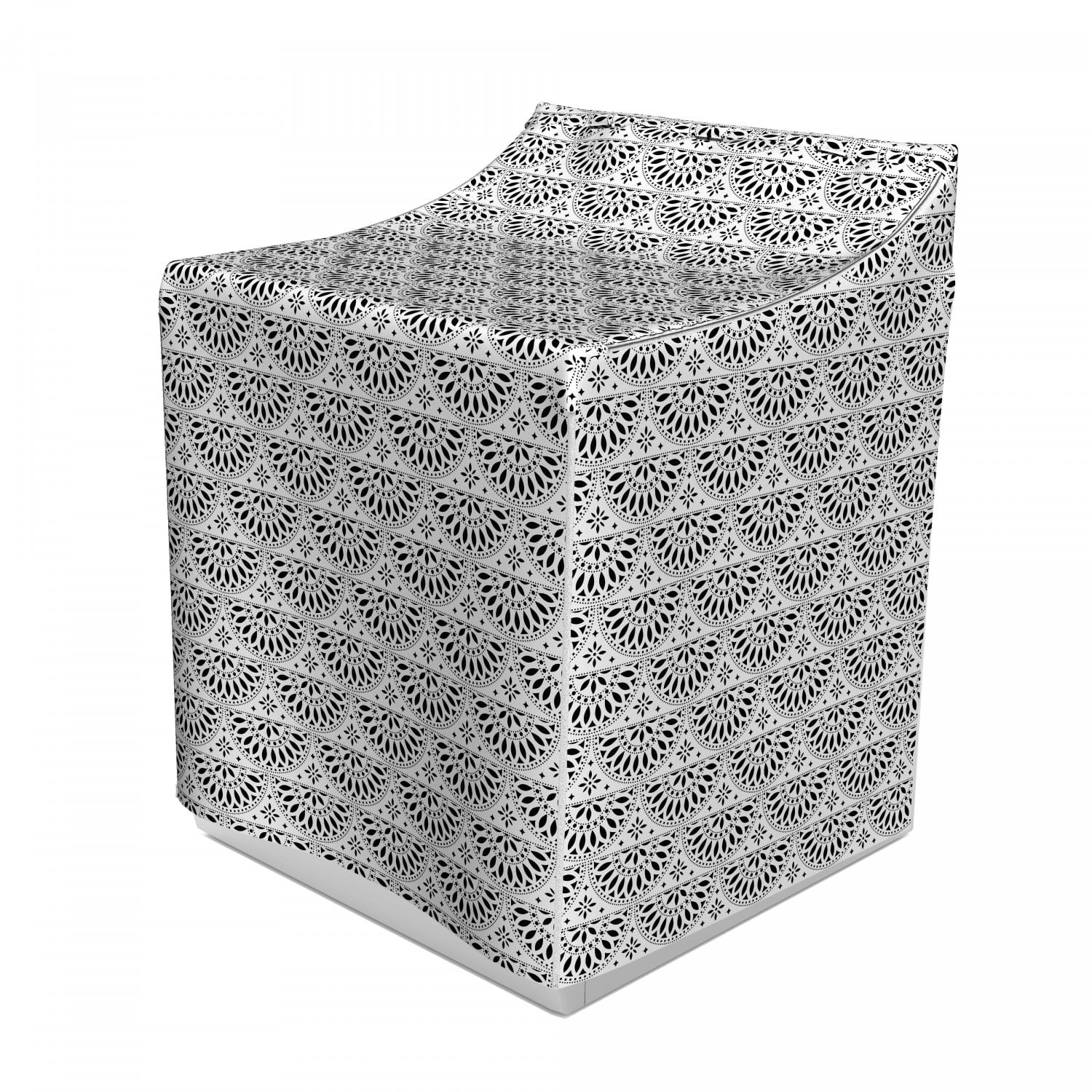 Cinco de Mayo Washer Cover, Monochrome Mexican Folk Art Repetition with ...