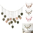 thumbnail image 4 of Ranliy Macrame Wall Hanging,Leaves Woven Tapestry, Feather Handmade Tassels Boho Wall Decor,Leaves Art Decorations for Nursery Bedroom Living Room Apartment Home Backdrop, Green-B, 4 of 8