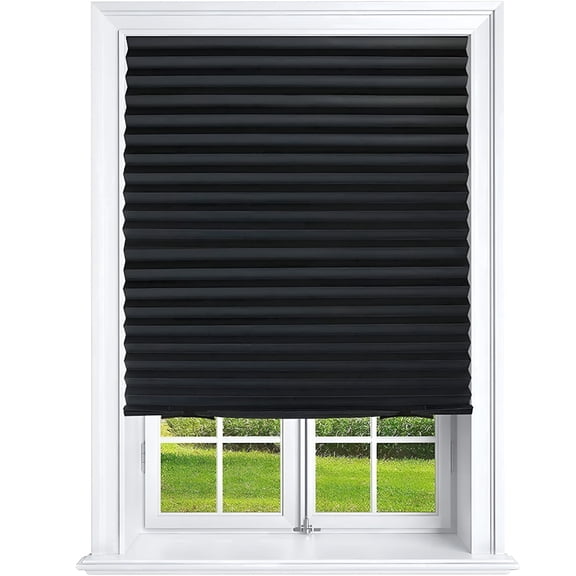 XIBUFE 2026 New Window Blinds Cordless No Drill Self Adhesive Temporary Blinds Pleated Paper Blinds for Windows Doors Shades for Home Bedroom Kitchen Bathroom for Office,Balcony,Study,Living Room