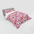 thumbnail image 2 of Ambesonne Pink Bedding Set 4 Pcs, Geoemetric Triangles Dots, Queen, Multicolor, 2 of 2