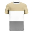 thumbnail image 7 of RYDCOT Men's 2 Piece Outfits Color Block Round Neck Short Sleeve T Shirt and Casual Shorts Set Khaki M(M), 7 of 7
