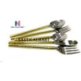thumbnail image 4 of NauticalMart Cutlery Set Twisted Brass and Silver Dinning Hall, Handmade Spoon, Fork & Knife Stainless dinnerware Flatware Medieval Cutlery Set, 4 of 4