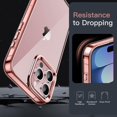 thumbnail image 5 of JETech Case for iPhone 15 Pro Max 6.7-Inch, Non-Yellowing Shockproof Phone Bumper Cover, Anti-Scratch Clear Back (Rose Gold), 5 of 6
