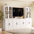 thumbnail image 3 of RichYa 94.4" W Entertainment Center with Bookcases for TVs up to 45", Wall Unit TV Stand with Doors for Living Room, 3 of 9