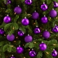 thumbnail image 4 of Nearly Natural Purple Plastic Holiday Christmas 2.5" Shatterproof Ornament Set, 30 Count, 4 of 4