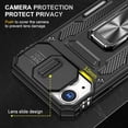 thumbnail image 5 of for iPhone 14 Plus Case with Kickstand with Camera Cover,Military-Grade Protection,Metal Ring Kickstand,Bumper Case for iPhone 14 Plus Case,Black 5-IP14plus-01, 5 of 14