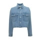 thumbnail image 1 of Chamarra George para Mujer Chamarra Corta de Mezclilla con Bolsas al Frente Azul Talla CH, 1 of 4