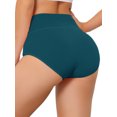 thumbnail image 3 of BRAGUITAS DE MUJER ALTA CINTURA CONTROL DE VIENTRE COLOR SÓLIDO COBERTURA COMPLETA XXL AZUL OSCURO para el Día de las Madres CURVY GLAM, 3 of 4