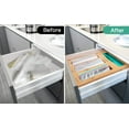 thumbnail image 6 of Plastic Wrap Organizer with Ziplock Bag Storage Organizer for Kitchen Drawer, Bamboo Wood Foil Dispenser with Cutter, Food Bag Holders for Sandwich, Snack, Gallon, Quart Bags, 6 of 6