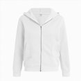 thumbnail image 7 of Staki Girls Lightweight Zip-Up Hoodie for Kids Soft Casual Hooded Sweatshirt 4-15Y(White,14-15 Years), 7 of 7