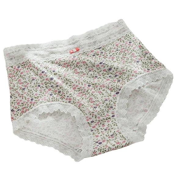HSHMT Womens Underwear Women's Printed Lace High Waist Briefs Soft And Skin Friendly