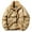 Khaki, variant on gbyLJF Fleece Jacket for Men Solid Color Long Sleeve Thickened Workwear Tops Loose Fit Zipper Coat with Pockets