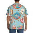 thumbnail image 5 of Sigee Colorful Donut Print Men's Shirts Casual Button Down Short Sleeve Summer Beach Shirt Hawaiian Vacation Shirts Tee Shirt-X-Large, 5 of 7
